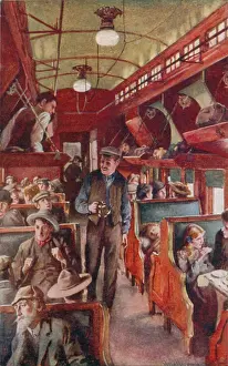 Berths: Travelers in a Pullman car crossing the ?