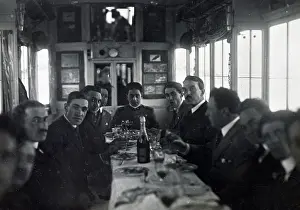 Dinnertime: Traveling by Blimp, c. 1918