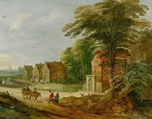 Brodsworth: Travellers Passing Through a Village