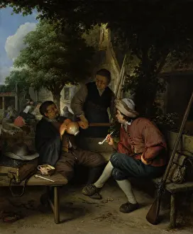 Ostade: Travellers at Rest, by Adriaen van Ostade