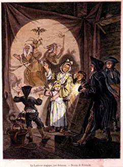 Lanterns: Travelling showman with magic lantern