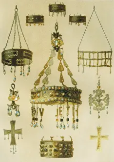 Jordi: Treasure of Guarrazar. Set of Visigothic gold