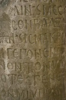 Spelling: Treaty of 815. Detail of a column bearing the