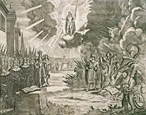 Habsburg: Treaty of Karlowitz. Signed on January 26, 1699. Engraving