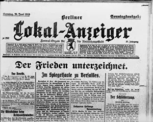 Anzeiger: Treaty of Versailles, 1919