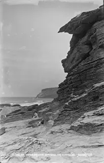 Overcast: At Trebarwith Strand