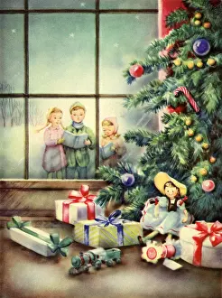 Caroling: Tree and Carolers
