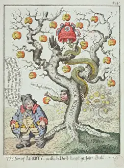 Gillray: The tree of Liberty with the Devil tempting John Bull