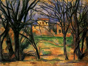 Cezanne: Trees Framing Houses, by Paul Cezanne