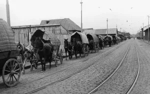 Tramway: Trek of Bessarabia Germans in Galatz, 1940