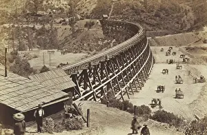 Transcontinental: Trestle on Central Pacific Railroad in the