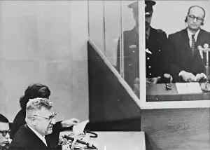 Attorneys: Trial of Adolf Eichmann in Israel. Left: His defence