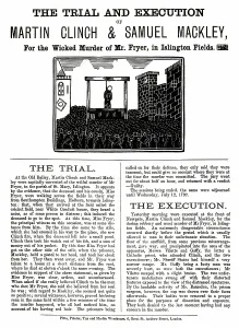 Newgate: Trial and execution of Martin Clinch and Samuel Mackley