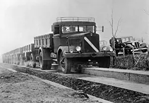 Normal: Trial with a lorry track in Italy, 1937
