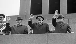 On tribune of Lenin's Mausoleum, 1970