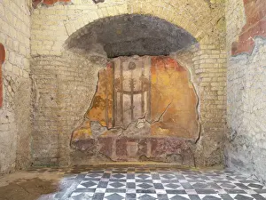 Herculaneum: Triclinium, Casa dello scheletro, Herculaneum, Campania