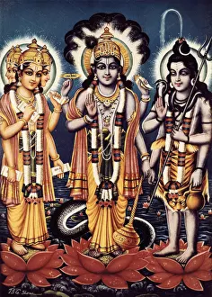 Creencia: Trimurti ('three forms in Sanskrit) of Brahma