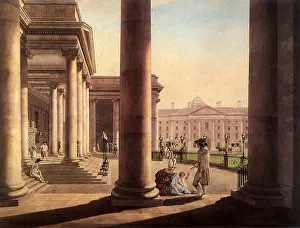Malton: Trinity College Through the Portico