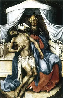 Triptych: The Trinity (Father, Son and Holy Ghost as a dove)