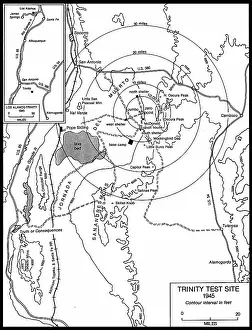 Atomic: Trinity Test Site Map, Manhattan Project, 1945
