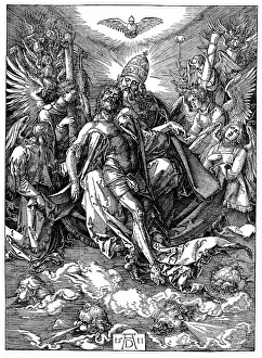 Durer: The Trinity (The Throne of Grace). Woodcut by