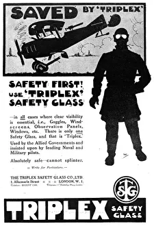 Triplex: Triplex Safety Glass 1917 Advert