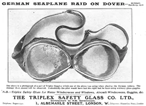 Windshields: Triplex Safety Glass Aeroplane Goggles & Windshields