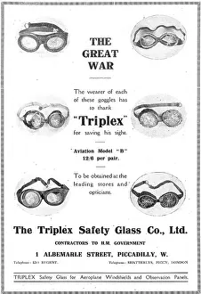 Windshields: Triplex Safety Glass Aeroplane Goggles & Windshields
