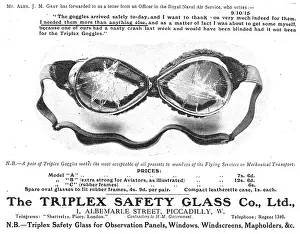 Windshields: Triplex Safety Glass Aeroplane Goggles & Windshields