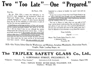 Windshields: Triplex Safety Glass Aeroplane Goggles & Windshields