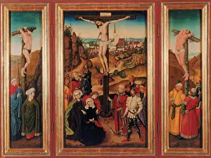 Canons: Triptych crucifixation with city view of Vienna