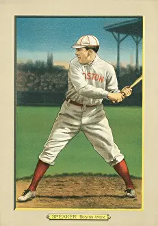 Fielder: Tris Speaker, 1911 baseball card, published