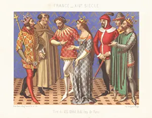 14th Century: Tristan presenting Iseult to King Mark of Cornwall