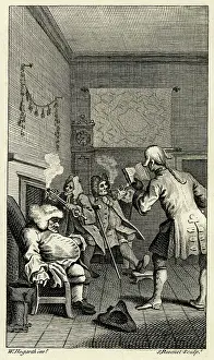 Asleep: Tristram Shandy by Hogarth