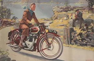 Motorcyclist: Triumph motorcyclist in Scotland