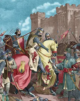 Bearded: Triumphal entry of Ferdinand III (c.1201-1252) in Seville a