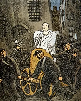 Fascist: Triumphy of Mussolini in Italy, 1925. Cartoon