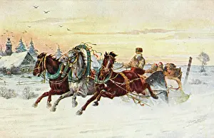 Kilometre: Troika in the snow - Russia