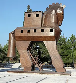 Troia: Trojan Horse model, Troy, Turkey