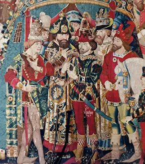 Menelaus: The Trojan War: Achilles Tent. ca. 1470. Left