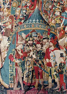 Menelaus: The Trojan War: Achilles Tent. ca. 1470. Left