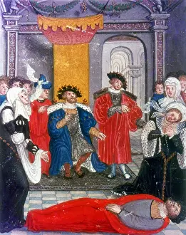 Priam: Trojan War: King Priam of Troy mourning over the