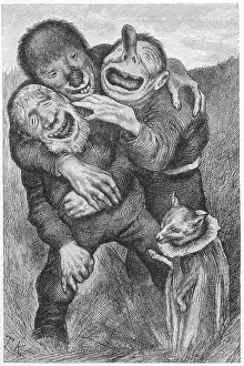 Trolls: Three trolls and a fox