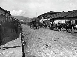 Macedonia: Troop train on the way to the Balkan front, 1916