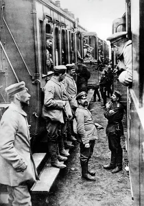 Railroading: Troop transport of German infantrymen