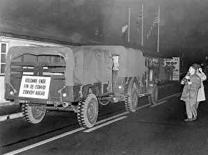 Proceeded: US troop transport reaches Berlin after trip through Soviet