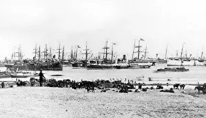 Ismailia: Troops disembarking at Ismailia Egypt during the