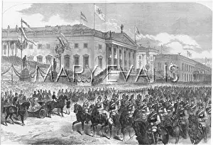 Splendour: Troops passing before Wilhelm I of Germany