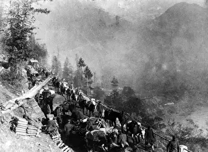 Nero: Troops on the road to Cividale, 1917