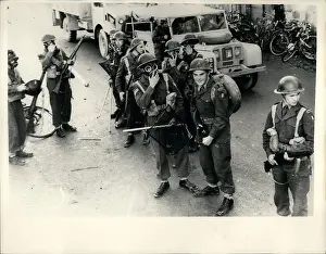 Banning: Troops stand by during general strike in Nicosia, Cyprus